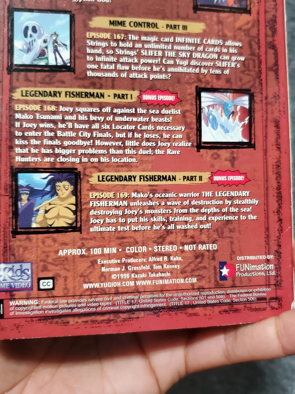 Yu-Gi-Oh: Battle City Duels - Vol. 5: Mime Control (VHS, 2004) Vintage Anime